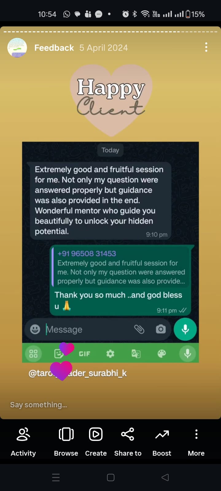 Client review