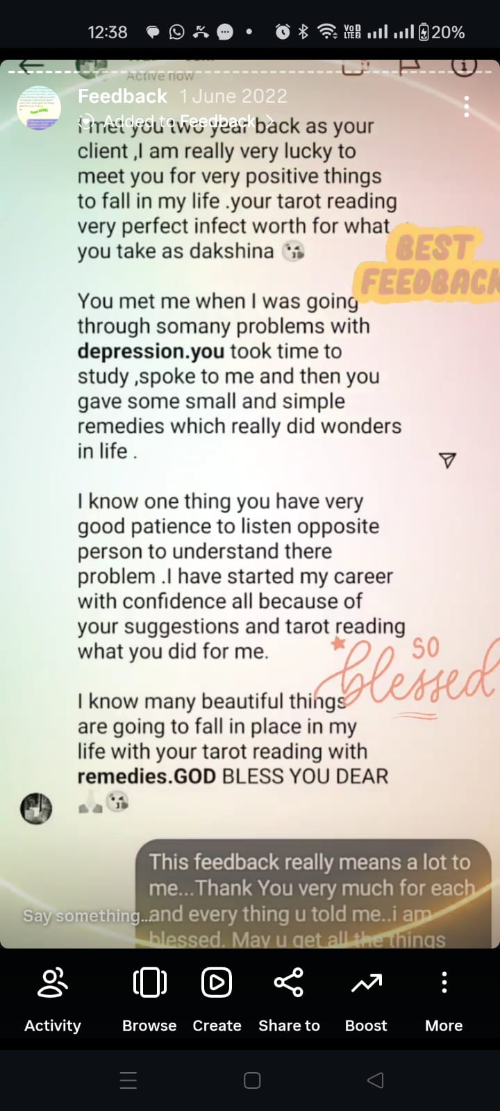 Client review