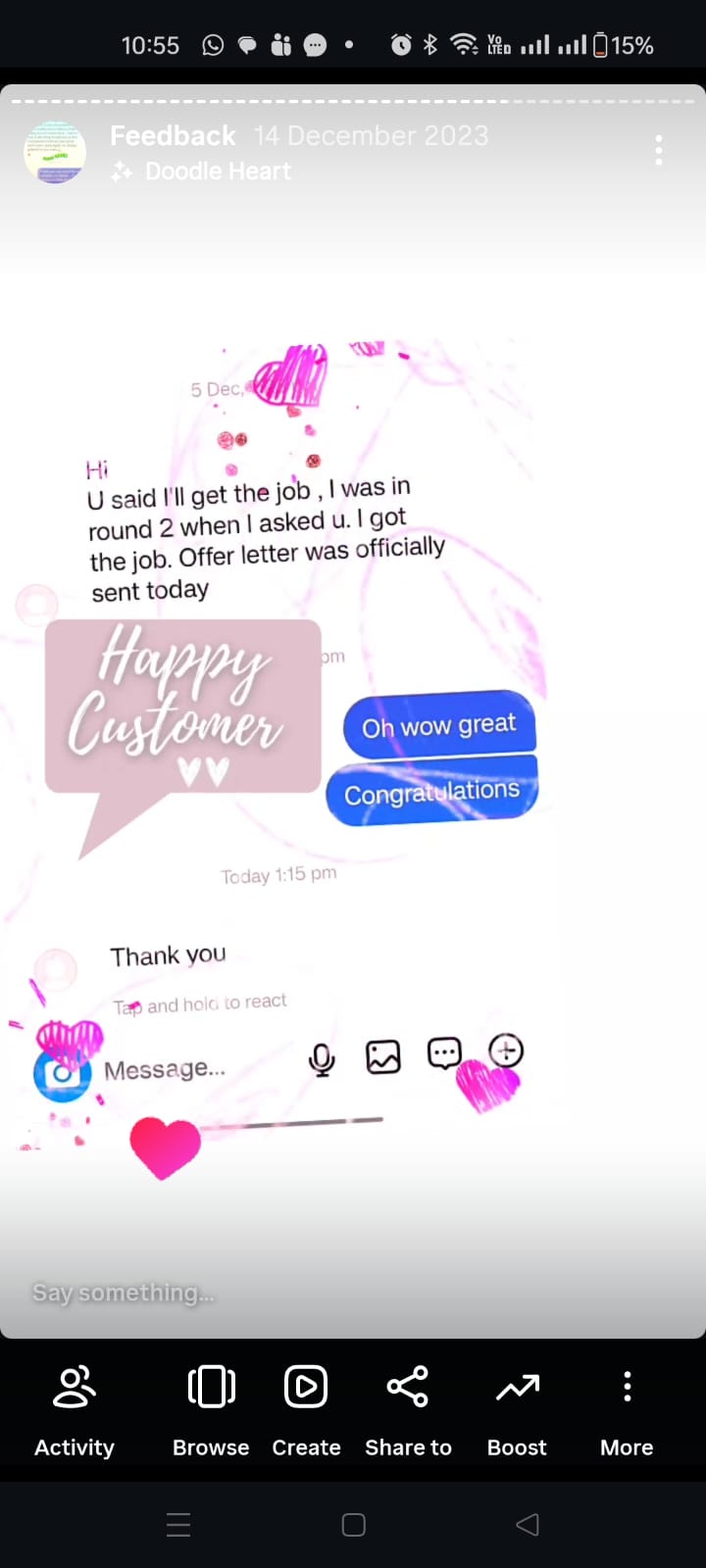 Client review