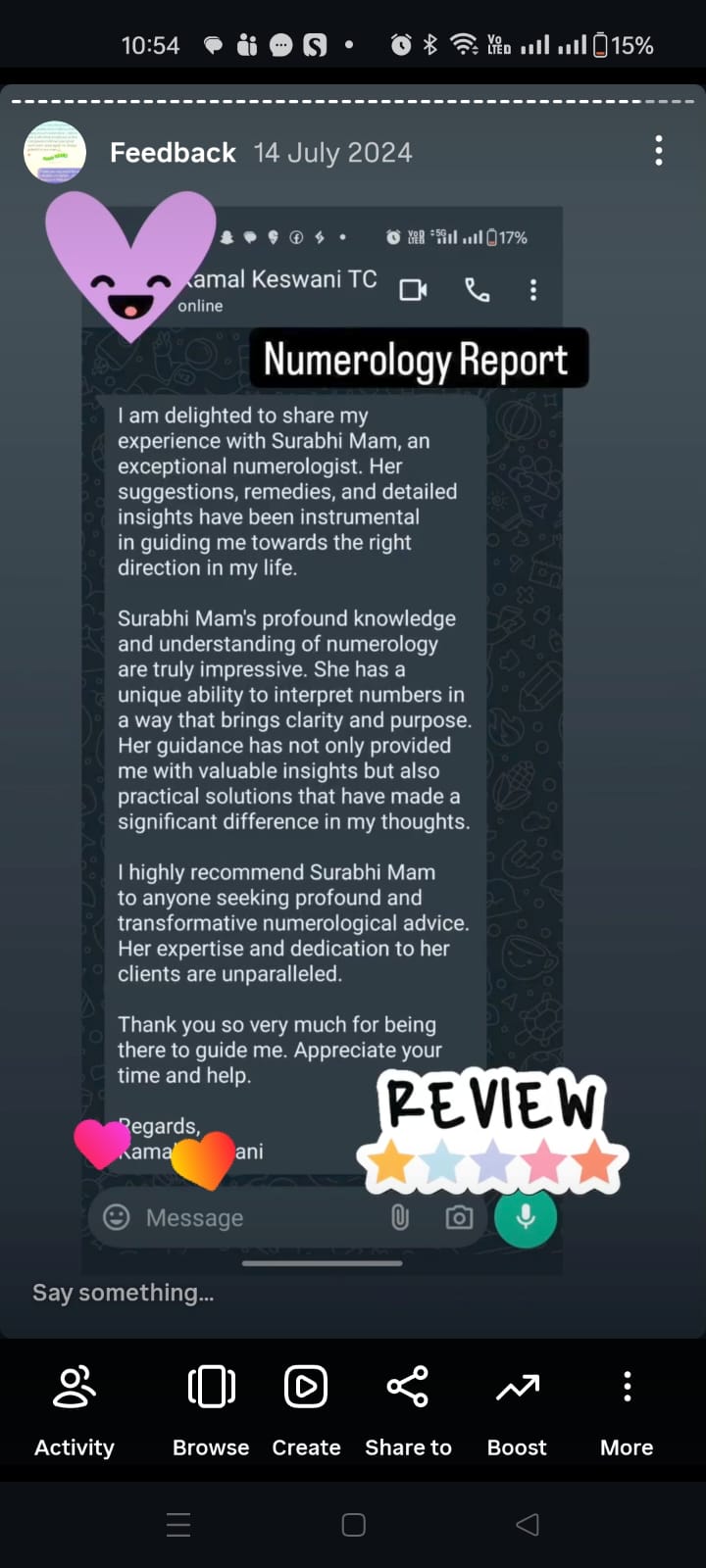 Client review